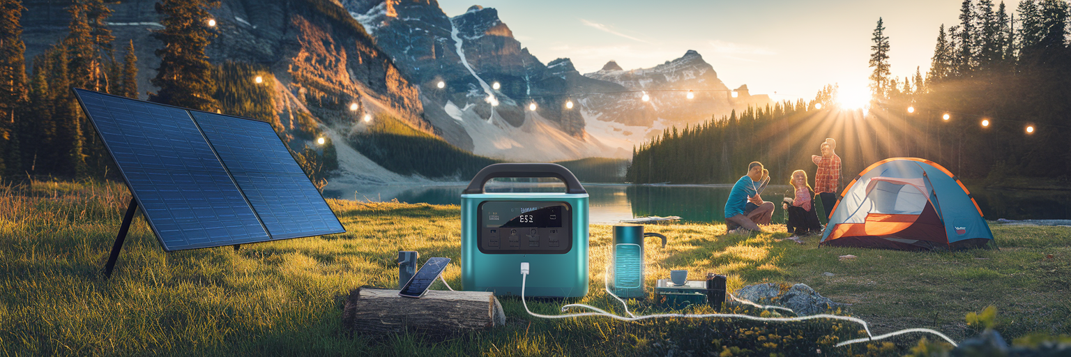Portable power station in nature